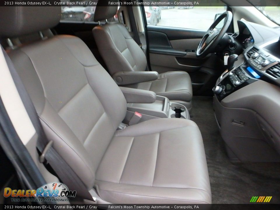 2013 Honda Odyssey EX-L Crystal Black Pearl / Gray Photo #10