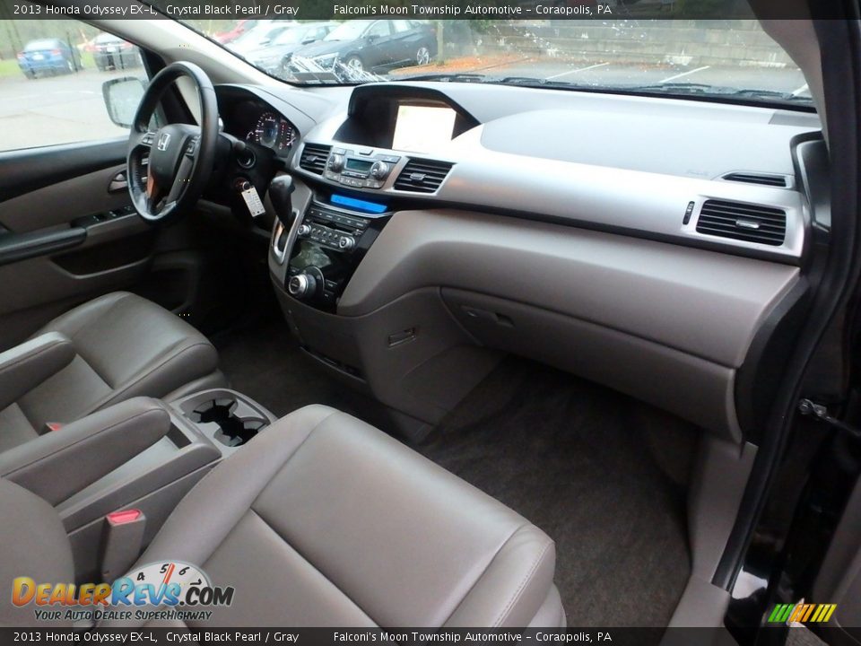 2013 Honda Odyssey EX-L Crystal Black Pearl / Gray Photo #11