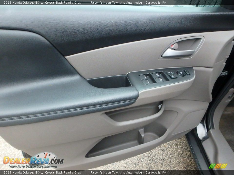 2013 Honda Odyssey EX-L Crystal Black Pearl / Gray Photo #18