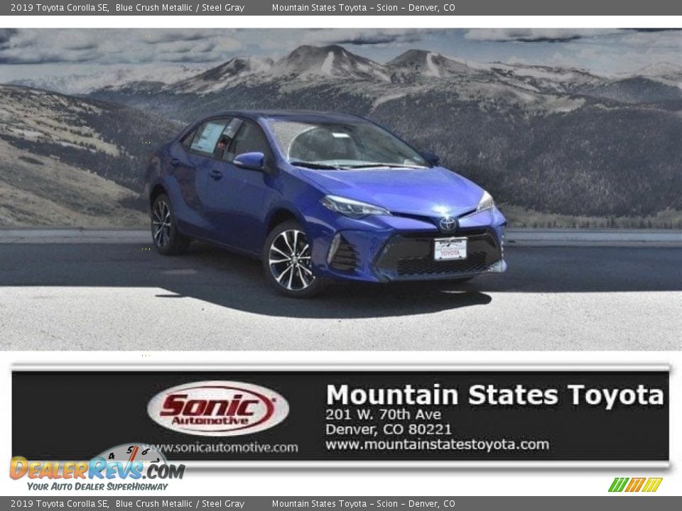 2019 Toyota Corolla SE Blue Crush Metallic / Steel Gray Photo #1