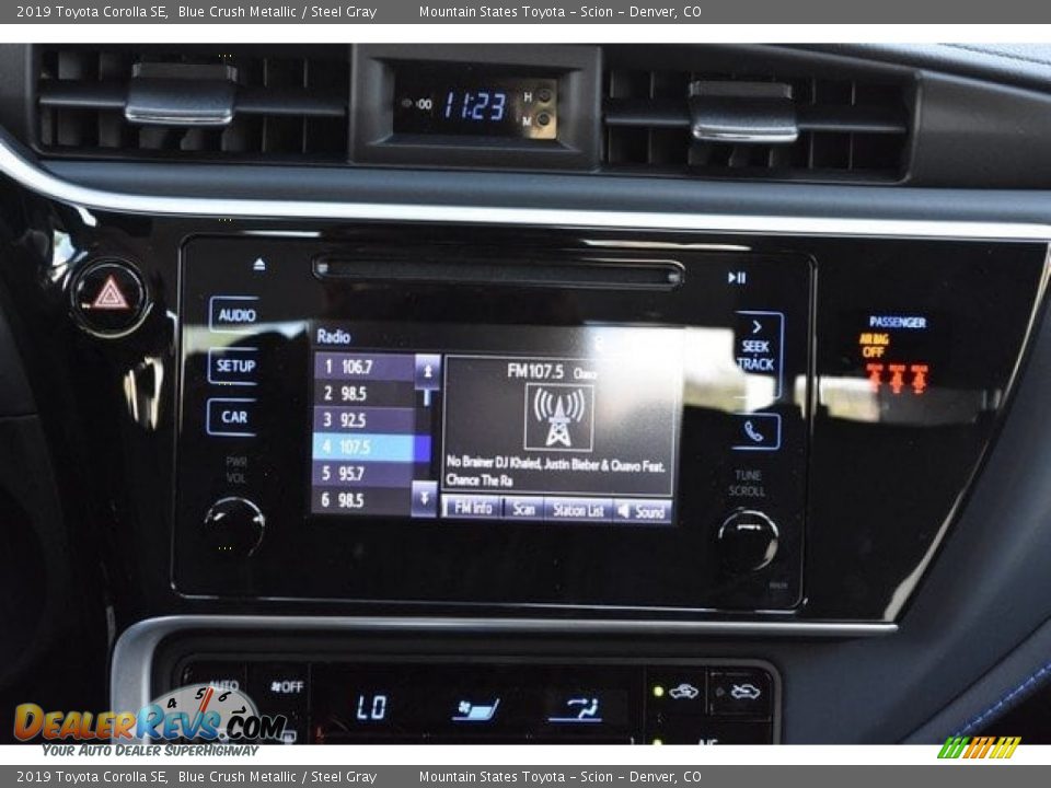 2019 Toyota Corolla SE Blue Crush Metallic / Steel Gray Photo #9