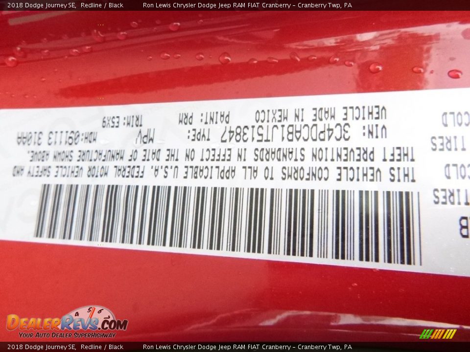 2018 Dodge Journey SE Redline / Black Photo #17