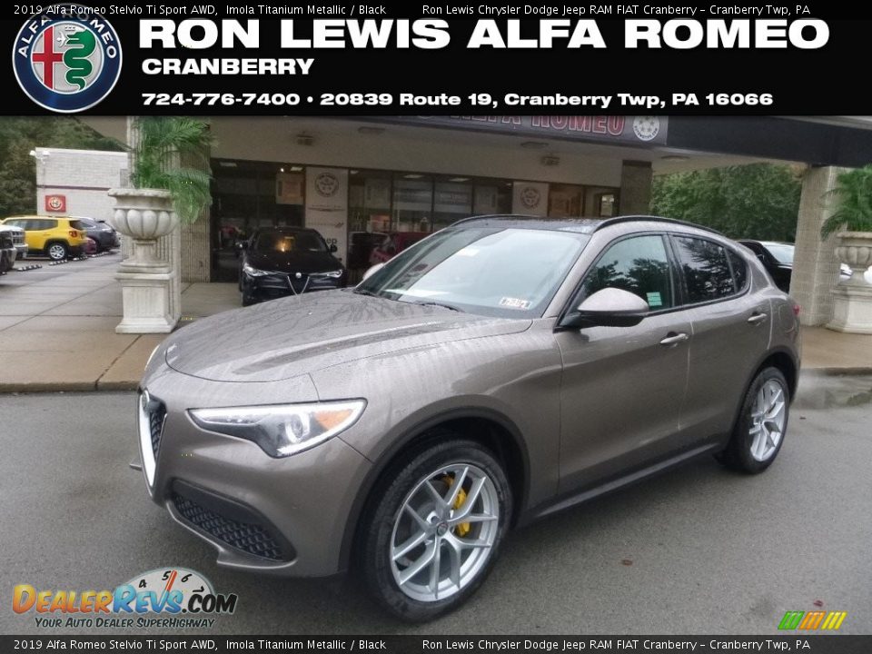 2019 Alfa Romeo Stelvio Ti Sport AWD Imola Titanium Metallic / Black Photo #1