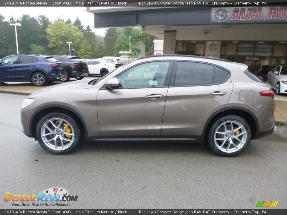 Imola Titanium Metallic 2019 Alfa Romeo Stelvio Ti Sport AWD Photo #3