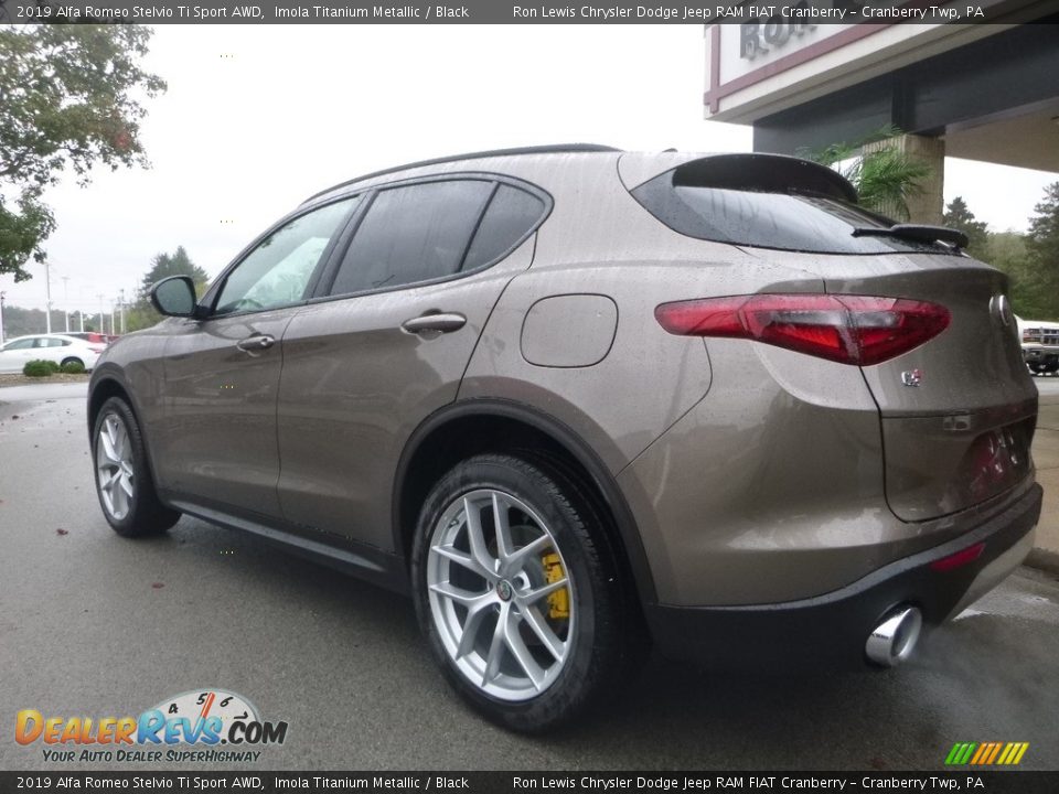 2019 Alfa Romeo Stelvio Ti Sport AWD Imola Titanium Metallic / Black Photo #5