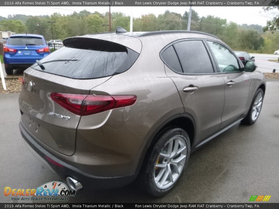 2019 Alfa Romeo Stelvio Ti Sport AWD Imola Titanium Metallic / Black Photo #7