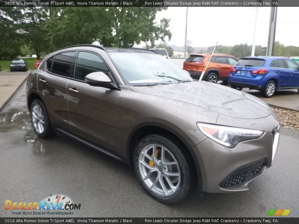 2019 Alfa Romeo Stelvio Ti Sport AWD Imola Titanium Metallic / Black Photo #10