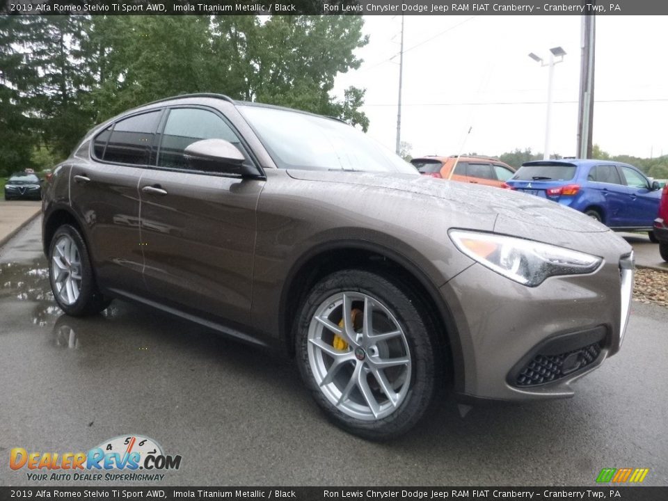 2019 Alfa Romeo Stelvio Ti Sport AWD Imola Titanium Metallic / Black Photo #11