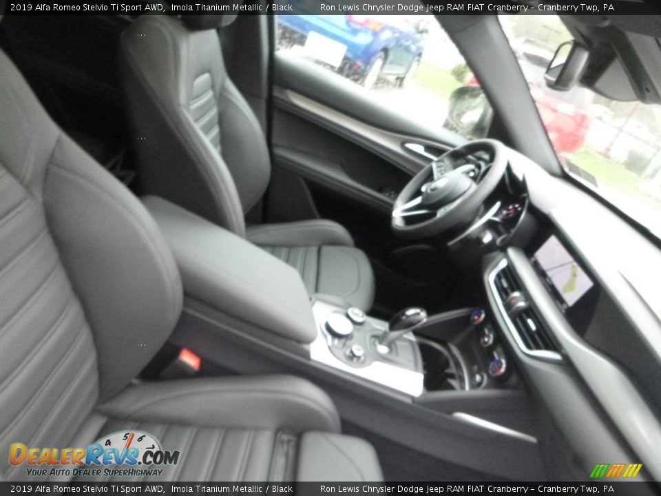2019 Alfa Romeo Stelvio Ti Sport AWD Imola Titanium Metallic / Black Photo #14