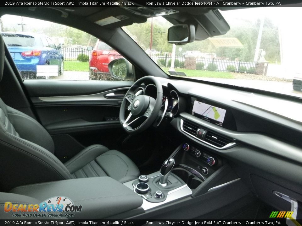 2019 Alfa Romeo Stelvio Ti Sport AWD Imola Titanium Metallic / Black Photo #15