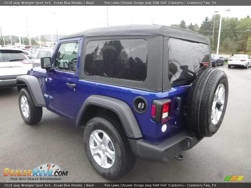 2018 Jeep Wrangler Sport 4x4 Ocean Blue Metallic / Black Photo #3