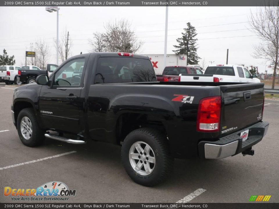 2009 GMC Sierra 1500 SLE Regular Cab 4x4 Onyx Black / Dark Titanium Photo #4