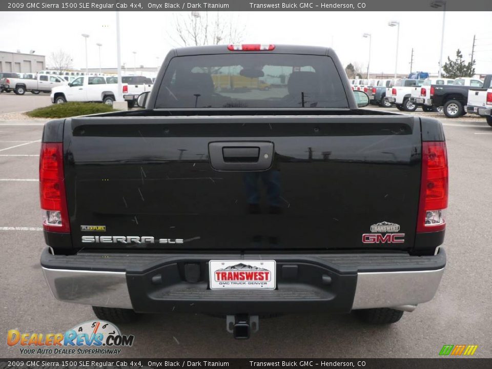 2009 GMC Sierra 1500 SLE Regular Cab 4x4 Onyx Black / Dark Titanium Photo #5