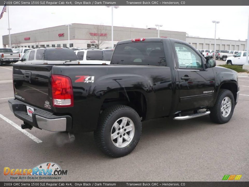 2009 GMC Sierra 1500 SLE Regular Cab 4x4 Onyx Black / Dark Titanium Photo #6