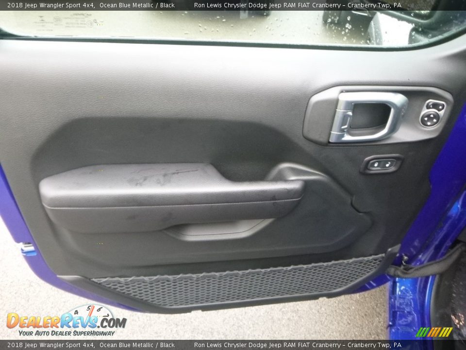 2018 Jeep Wrangler Sport 4x4 Ocean Blue Metallic / Black Photo #14