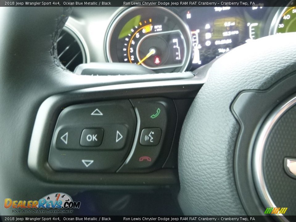 2018 Jeep Wrangler Sport 4x4 Ocean Blue Metallic / Black Photo #20