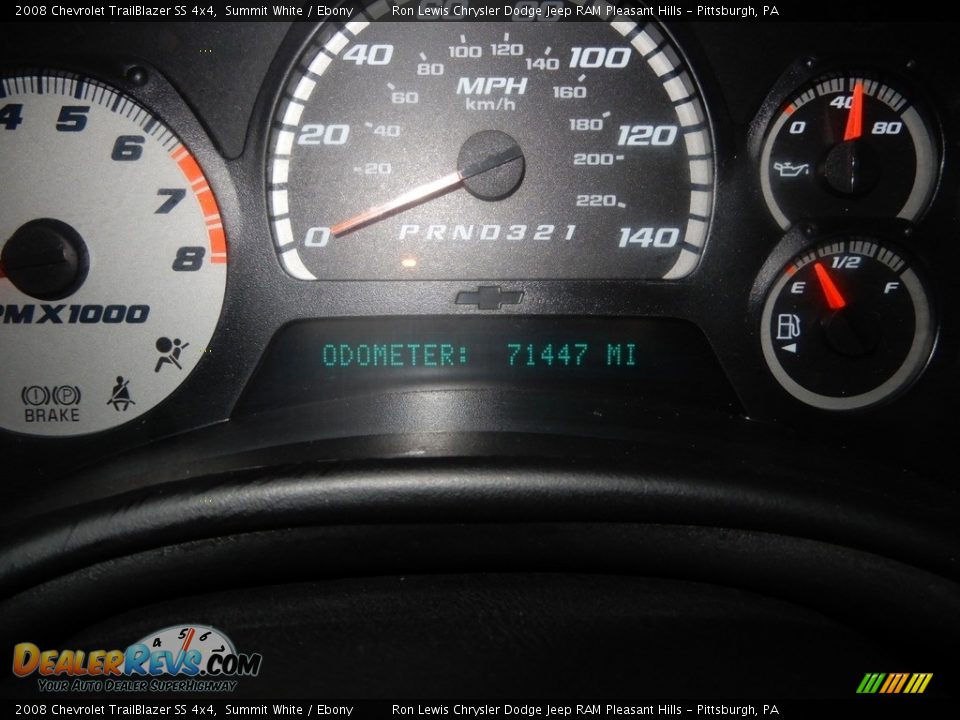 2008 Chevrolet TrailBlazer SS 4x4 Summit White / Ebony Photo #20
