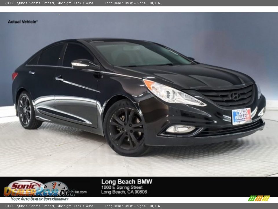 2013 Hyundai Sonata Limited Midnight Black / Wine Photo #1