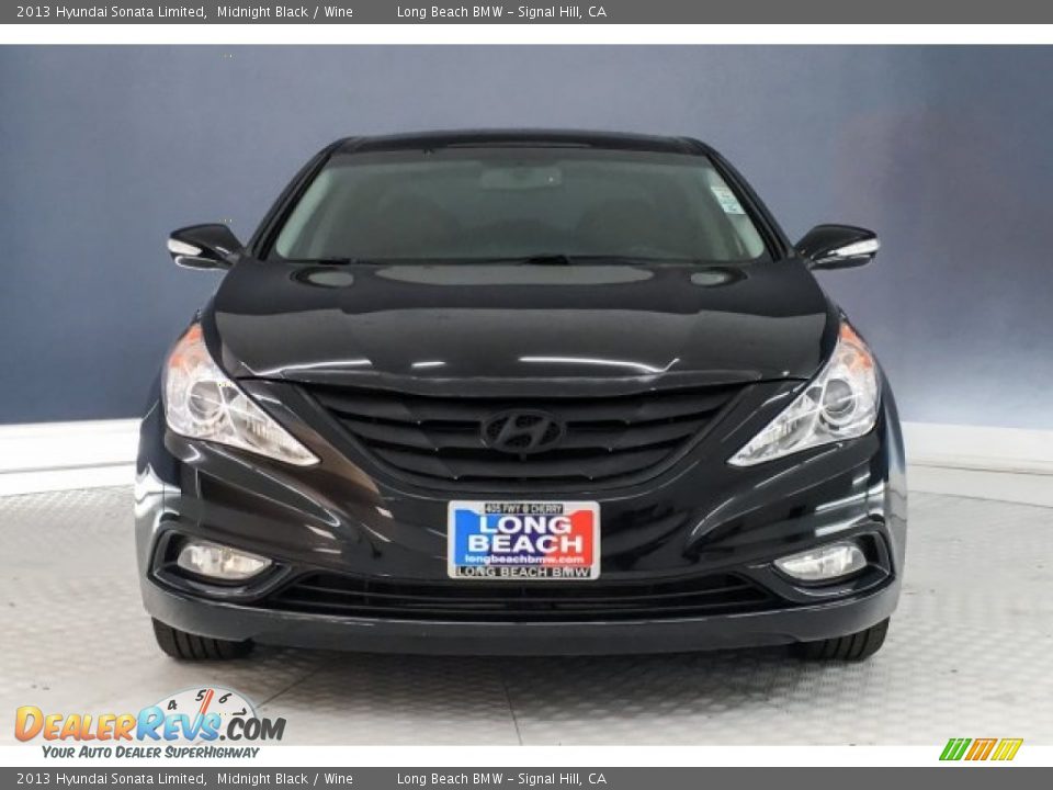 2013 Hyundai Sonata Limited Midnight Black / Wine Photo #2