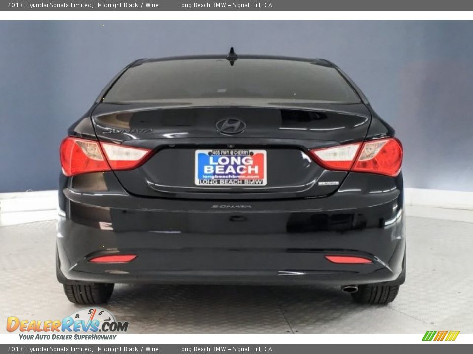 2013 Hyundai Sonata Limited Midnight Black / Wine Photo #3