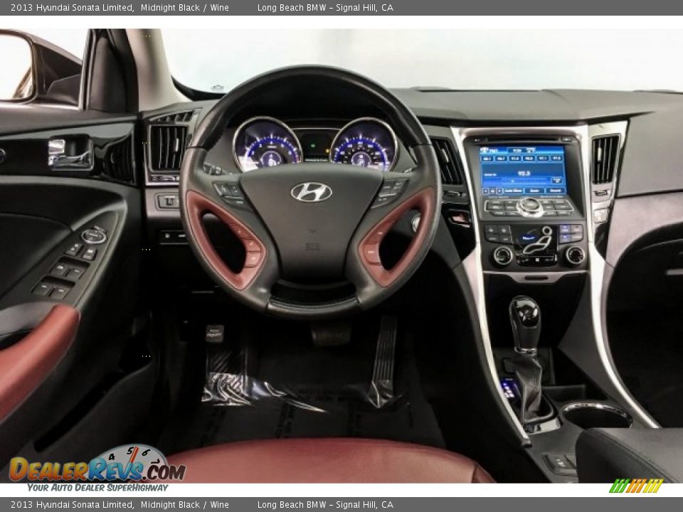 2013 Hyundai Sonata Limited Midnight Black / Wine Photo #4