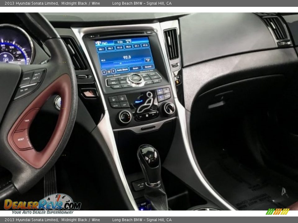 2013 Hyundai Sonata Limited Midnight Black / Wine Photo #5