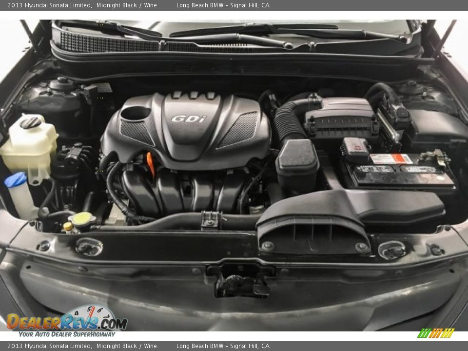 2013 Hyundai Sonata Limited Midnight Black / Wine Photo #9