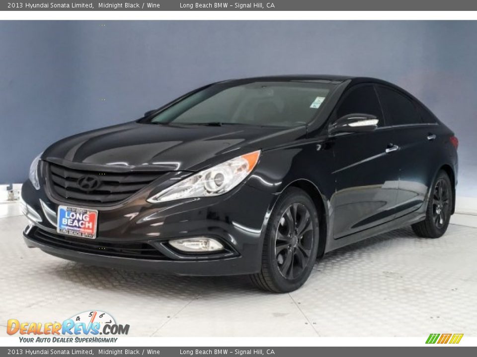 2013 Hyundai Sonata Limited Midnight Black / Wine Photo #10