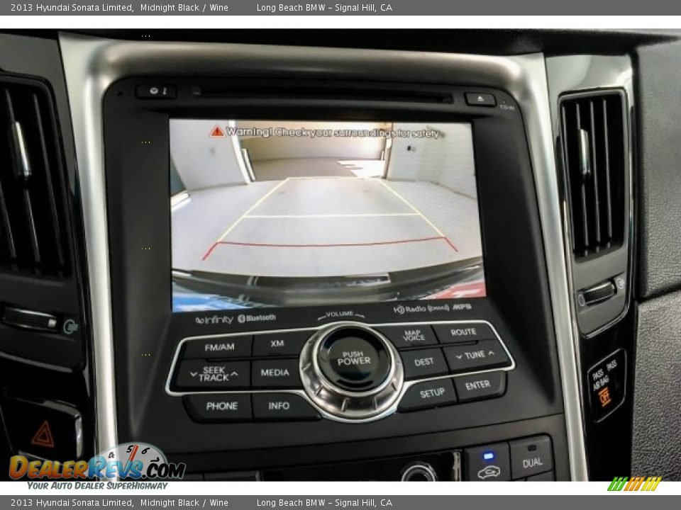 2013 Hyundai Sonata Limited Midnight Black / Wine Photo #11