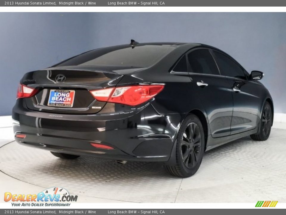 2013 Hyundai Sonata Limited Midnight Black / Wine Photo #15