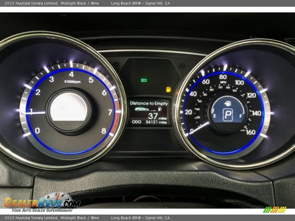 2013 Hyundai Sonata Limited Midnight Black / Wine Photo #16