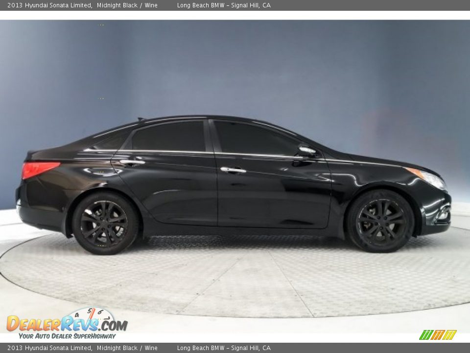 2013 Hyundai Sonata Limited Midnight Black / Wine Photo #17