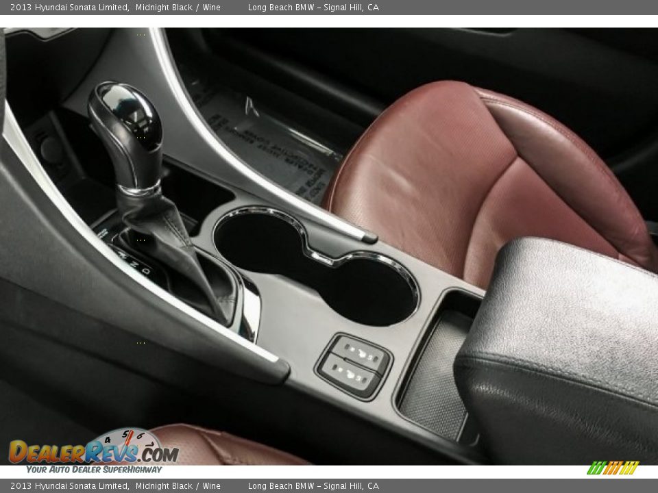 2013 Hyundai Sonata Limited Midnight Black / Wine Photo #19