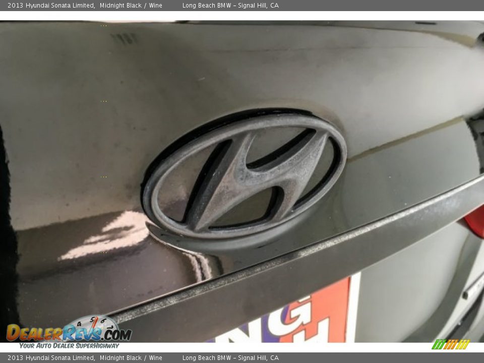 2013 Hyundai Sonata Limited Midnight Black / Wine Photo #26