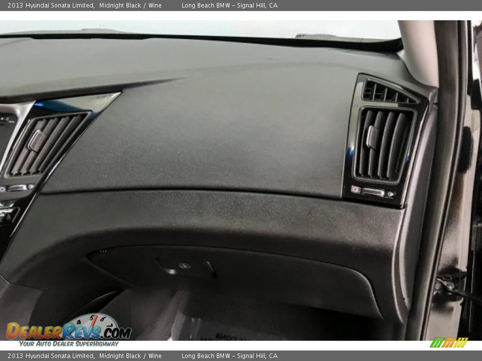 2013 Hyundai Sonata Limited Midnight Black / Wine Photo #27