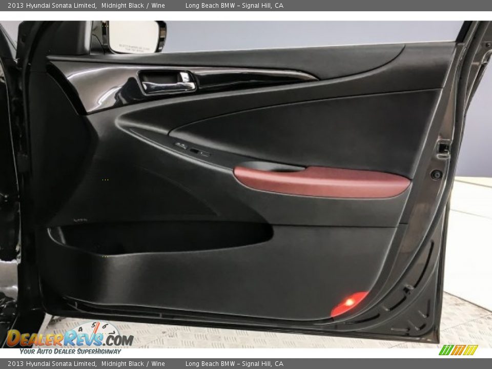 2013 Hyundai Sonata Limited Midnight Black / Wine Photo #29