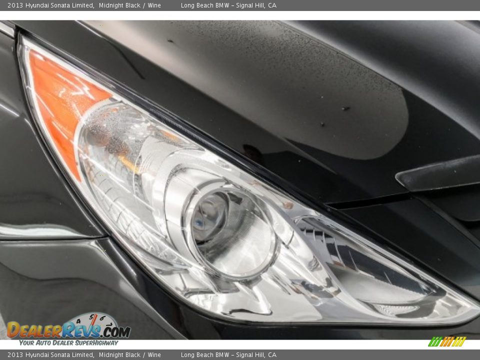 2013 Hyundai Sonata Limited Midnight Black / Wine Photo #31