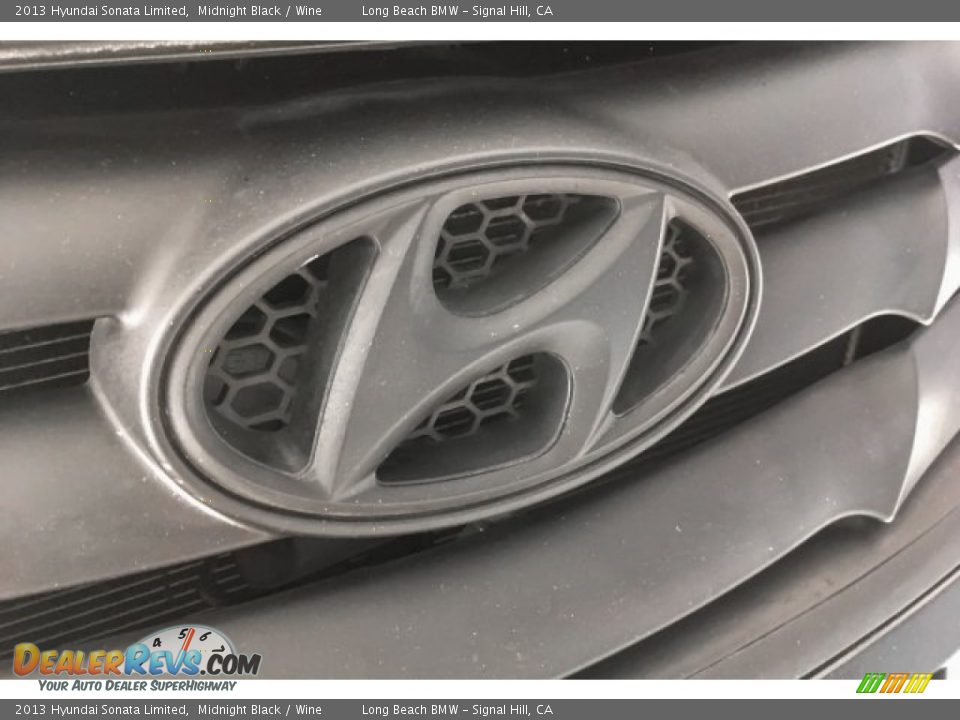 2013 Hyundai Sonata Limited Midnight Black / Wine Photo #32