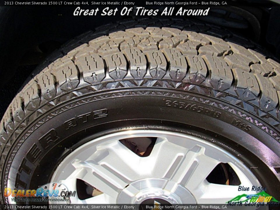 2013 Chevrolet Silverado 1500 LT Crew Cab 4x4 Silver Ice Metallic / Ebony Photo #10