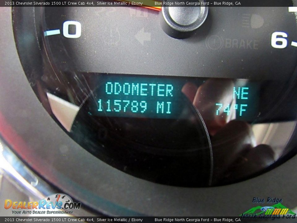 2013 Chevrolet Silverado 1500 LT Crew Cab 4x4 Silver Ice Metallic / Ebony Photo #20