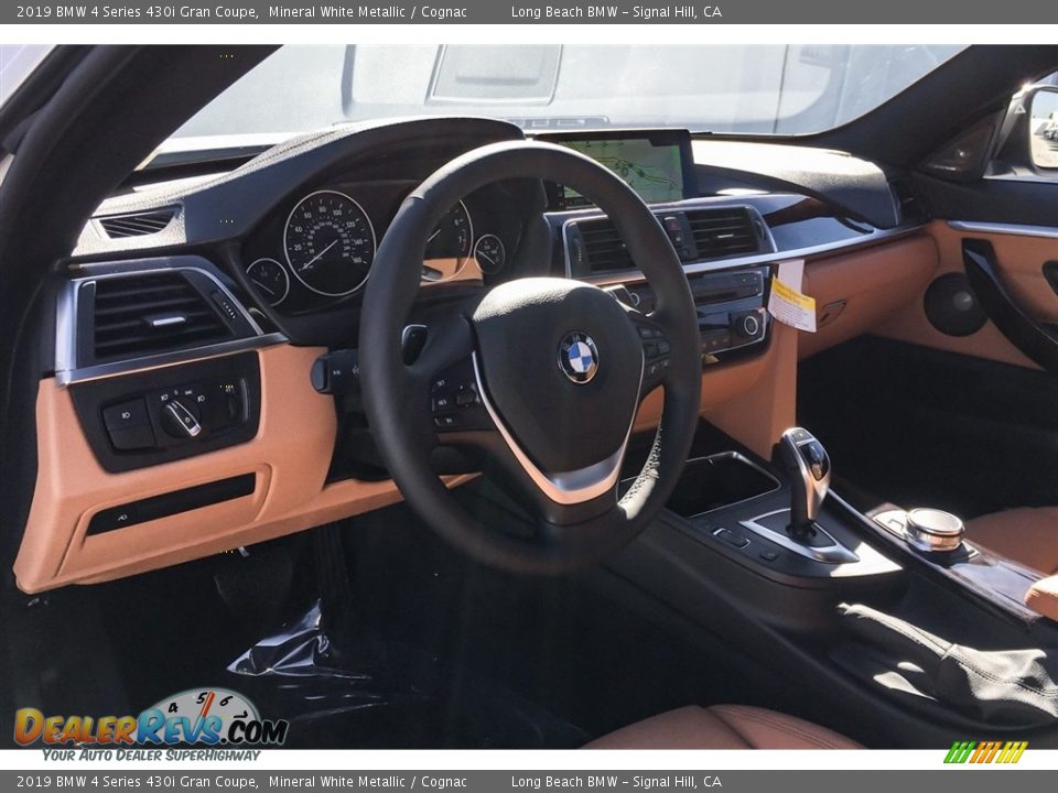 2019 BMW 4 Series 430i Gran Coupe Mineral White Metallic / Cognac Photo #4