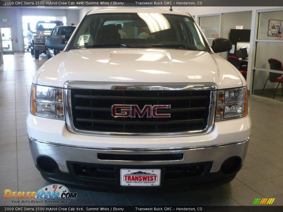 2009 GMC Sierra 1500 Hybrid Crew Cab 4x4 Summit White / Ebony Photo #2