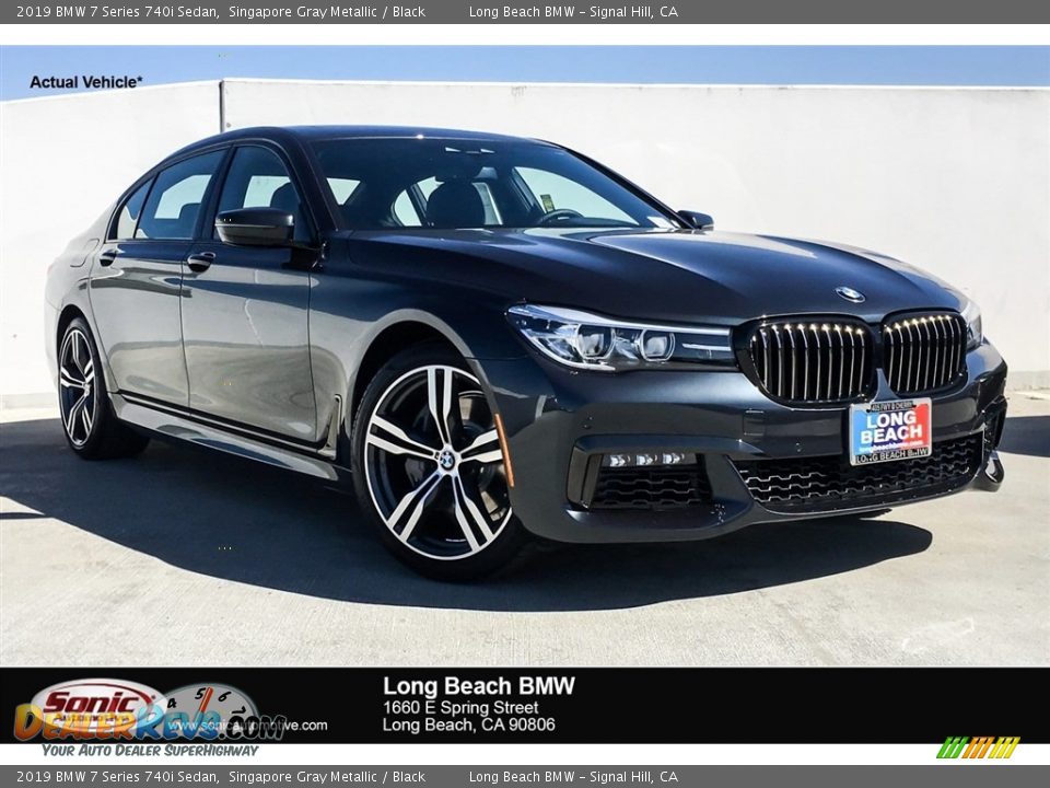 2019 BMW 7 Series 740i Sedan Singapore Gray Metallic / Black Photo #1