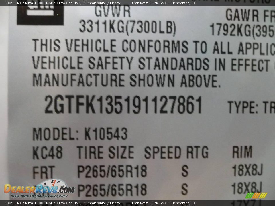 2009 GMC Sierra 1500 Hybrid Crew Cab 4x4 Summit White / Ebony Photo #10
