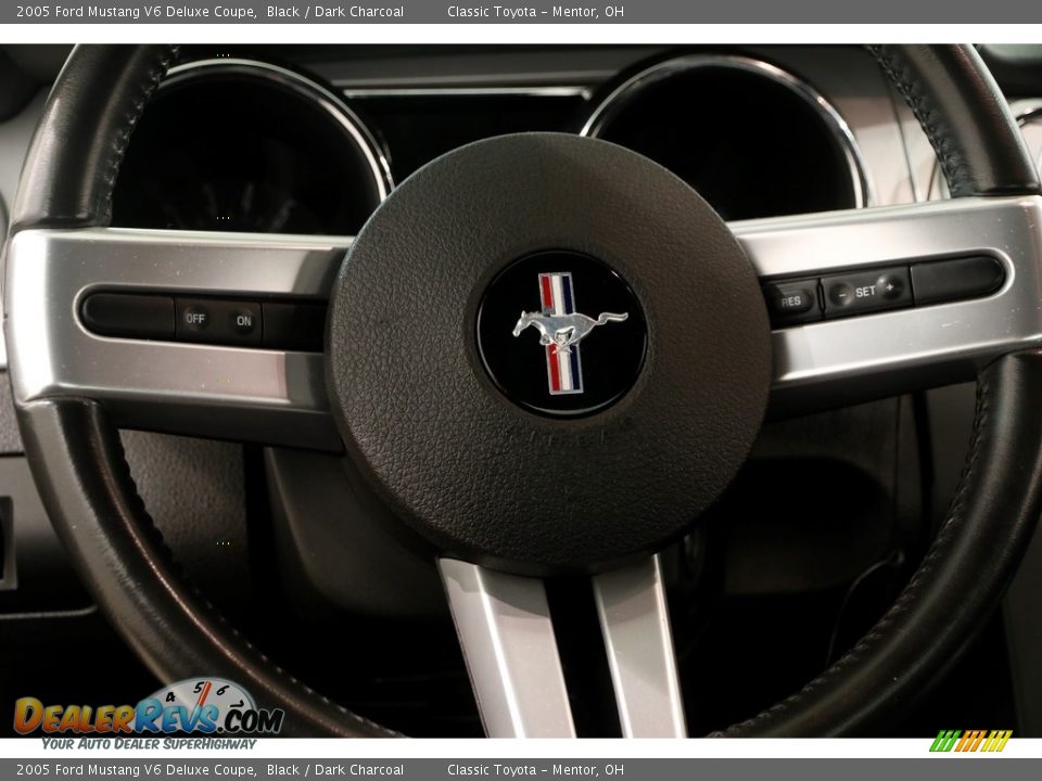2005 Ford Mustang V6 Deluxe Coupe Black / Dark Charcoal Photo #7