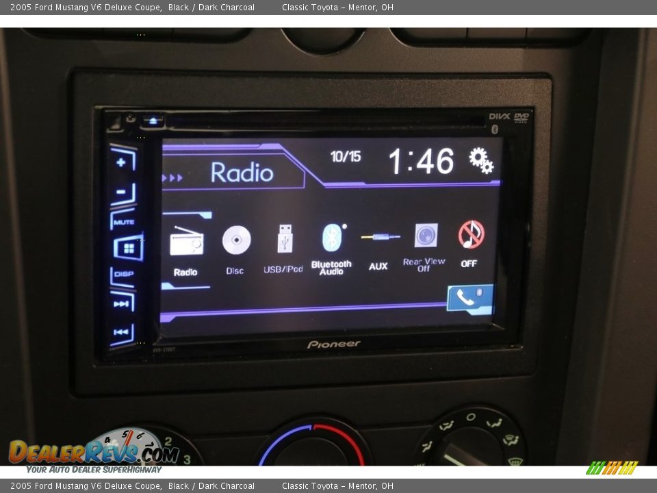 2005 Ford Mustang V6 Deluxe Coupe Black / Dark Charcoal Photo #11