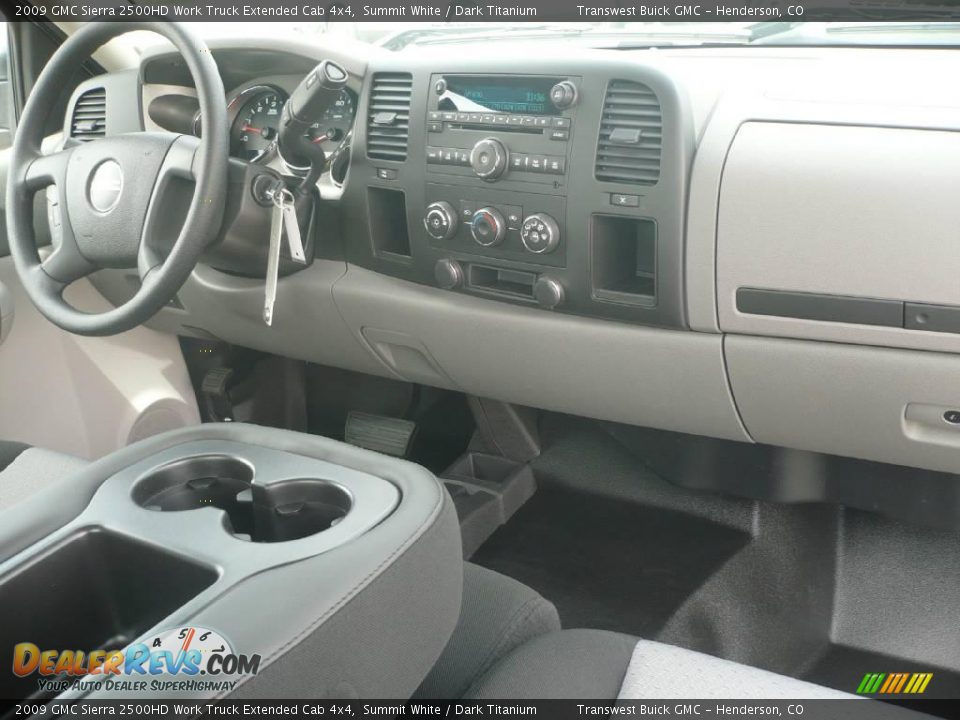 2009 GMC Sierra 2500HD Work Truck Extended Cab 4x4 Summit White / Dark Titanium Photo #8