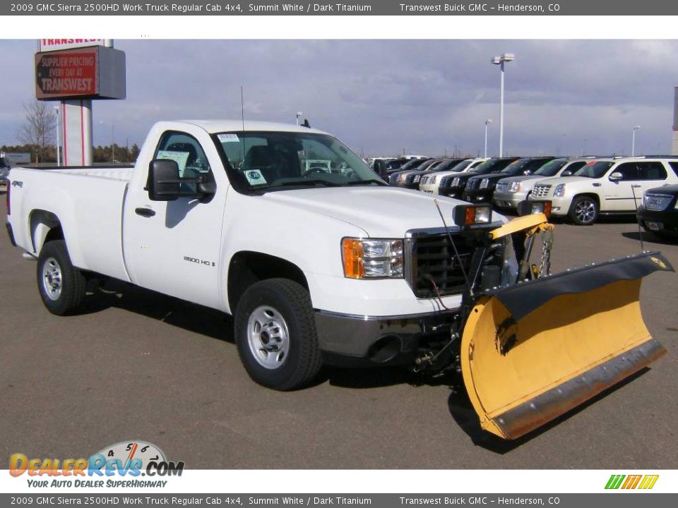 2009 GMC Sierra 2500HD Work Truck Regular Cab 4x4 Summit White / Dark Titanium Photo #1