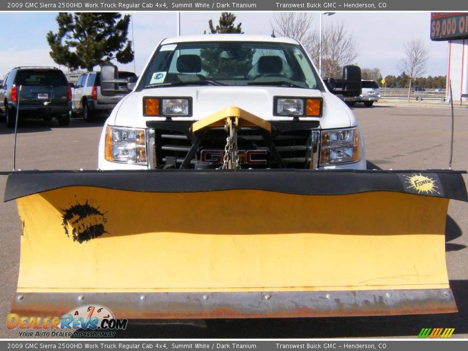 2009 GMC Sierra 2500HD Work Truck Regular Cab 4x4 Summit White / Dark Titanium Photo #6