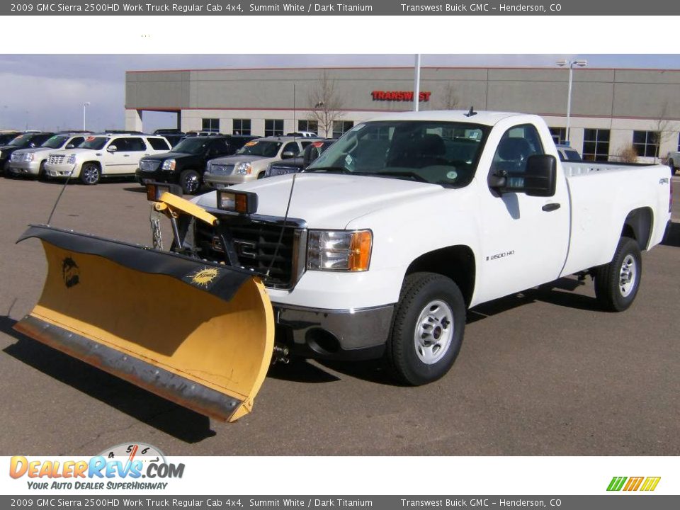 2009 GMC Sierra 2500HD Work Truck Regular Cab 4x4 Summit White / Dark Titanium Photo #7